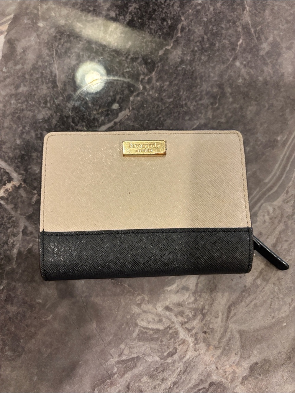 Kate Spade Compact Women’s Bifold Wallet in Beige and Black